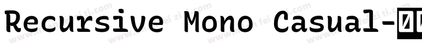 Recursive Mono Casual字体转换